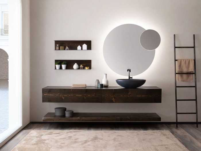 Mobile bagno su misura in legno massello Glamour