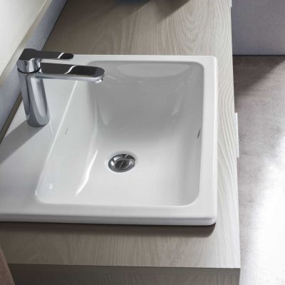 Lavabo a incasso soprapiano in ceramica