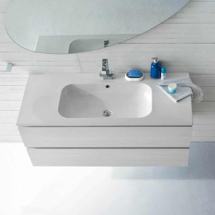 Lavabo integrato mobile bagno sospeso Atlantic Consolle