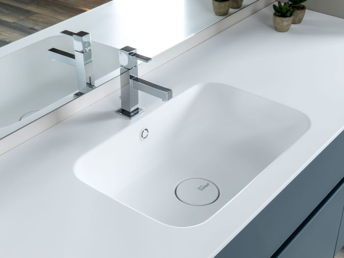 Lavabo in Corian bianco