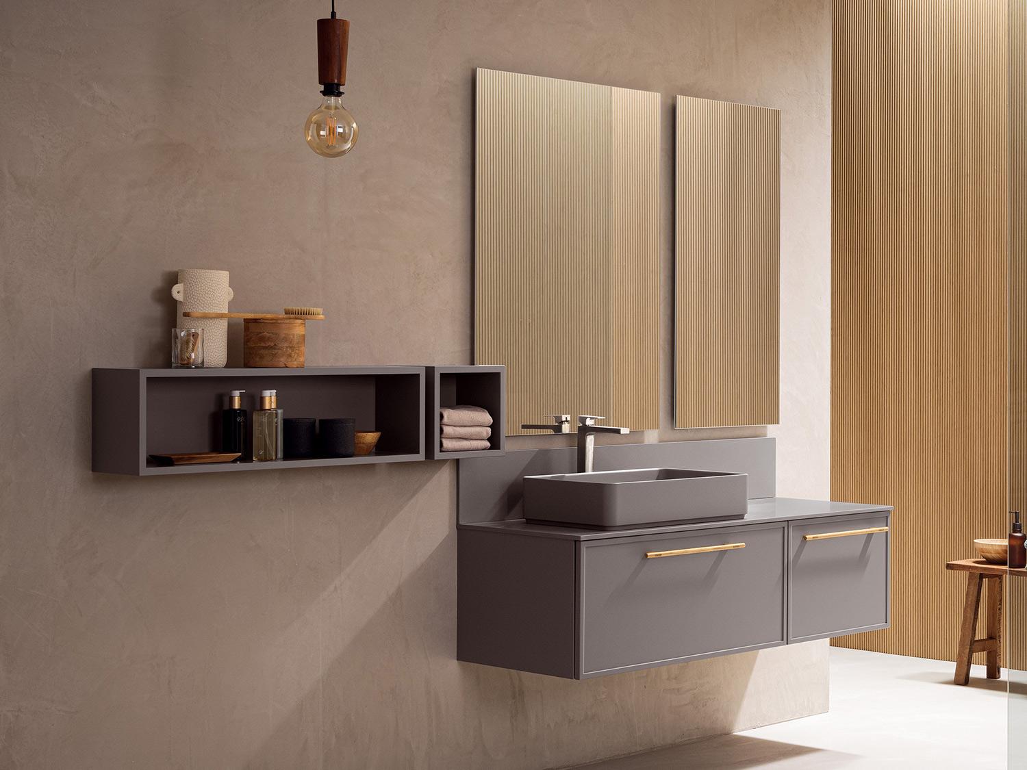 Mobile bagno con lavabo in tinta N100 Frame