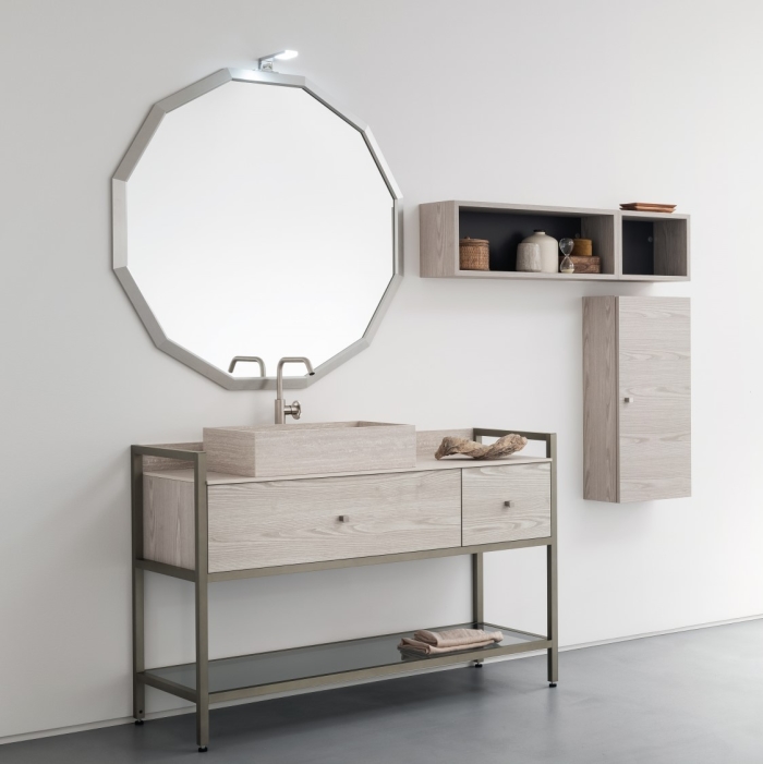 Mobile bagno a terra con base in metallo N91 Atlantic 