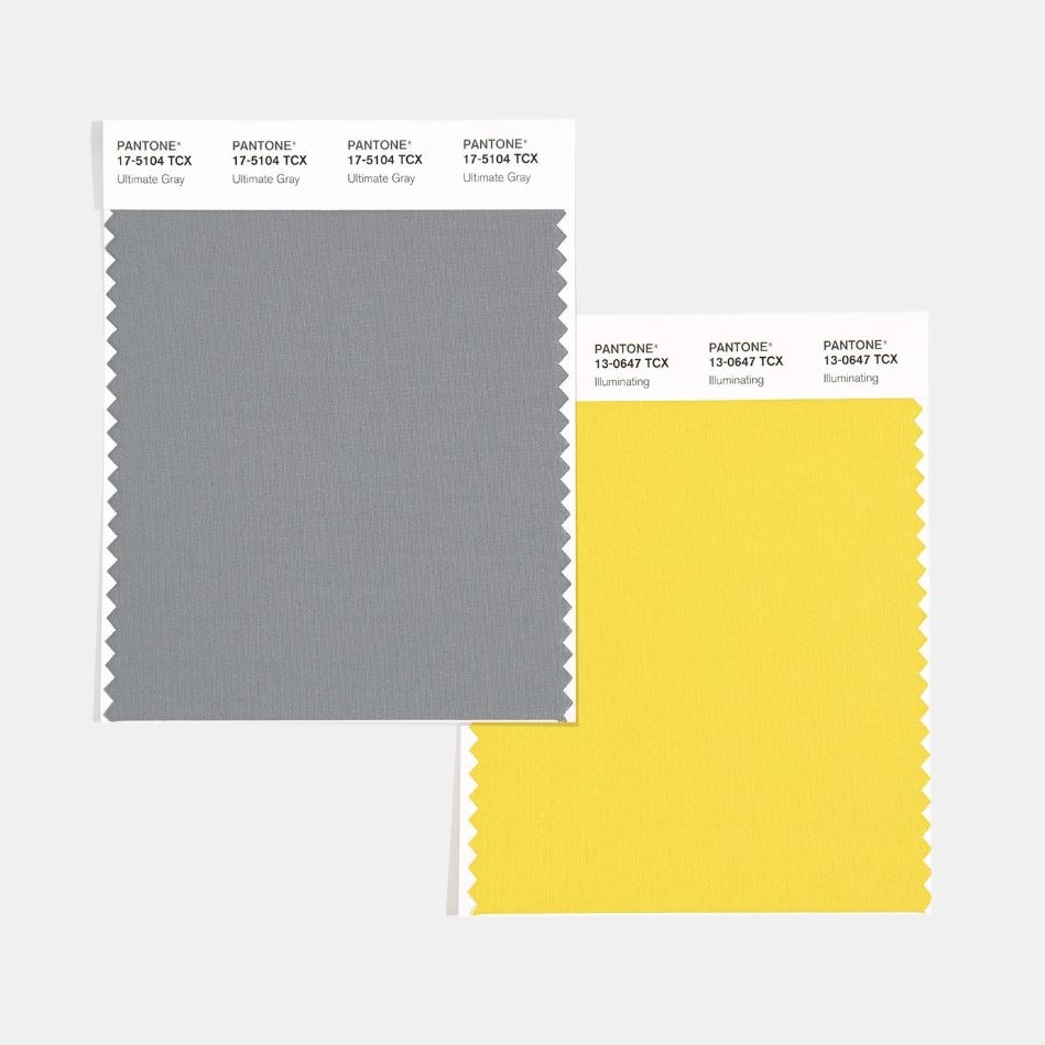 Ultimate Gray e Illuminating cotton swatch cards - Sito Ufficiale Pantone