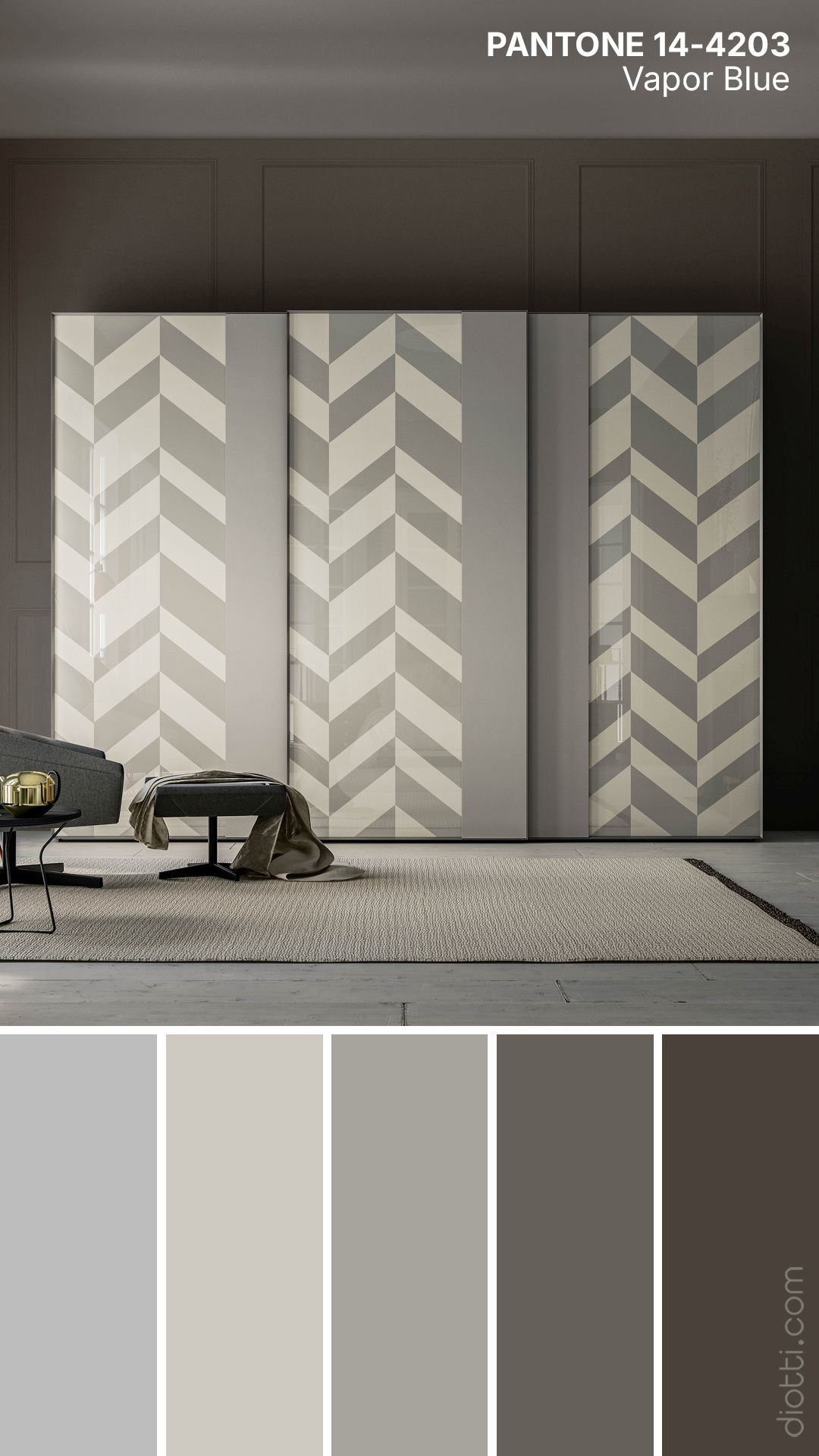 Palette cromatica diotti.com con Vapor Blue di Pantone