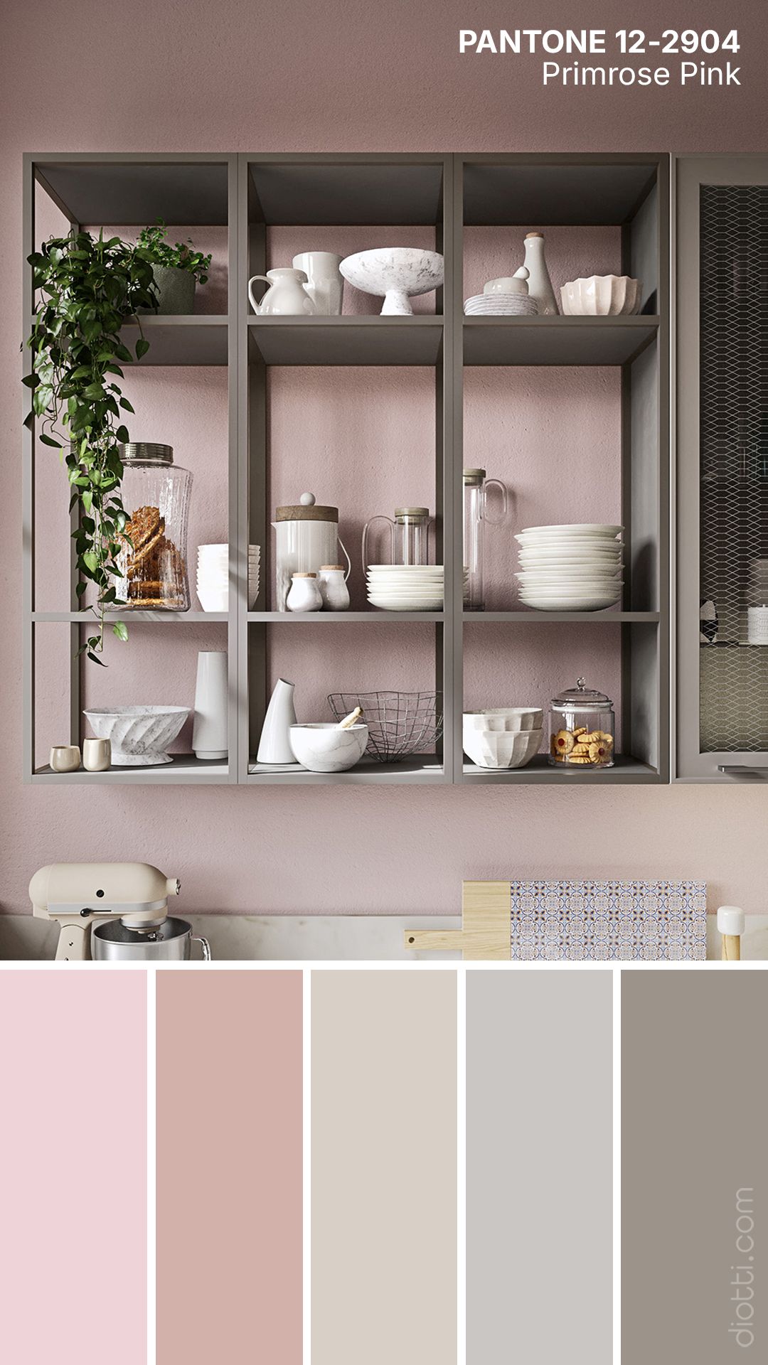 Palette cromatica diotti.com con Primrose Pink di Pantone