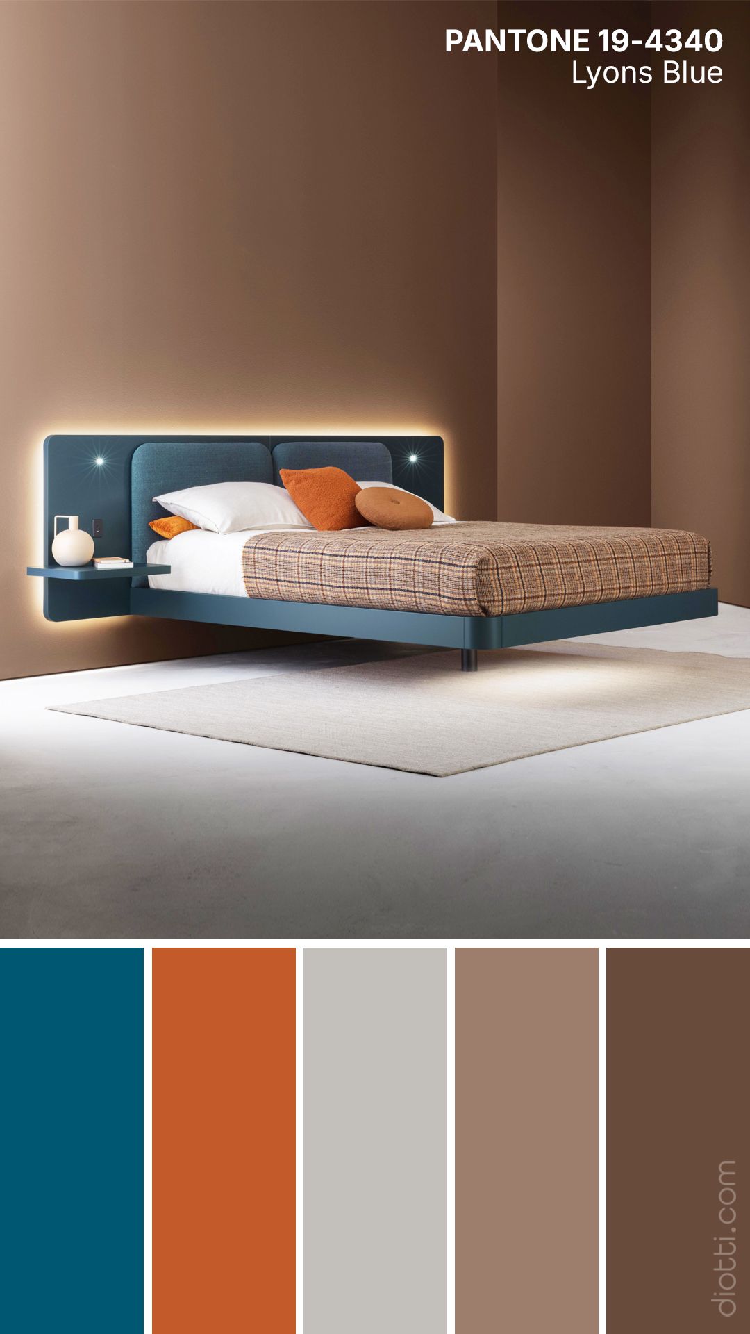 Palette cromatica diotti.com con Lyons Blue di Pantone