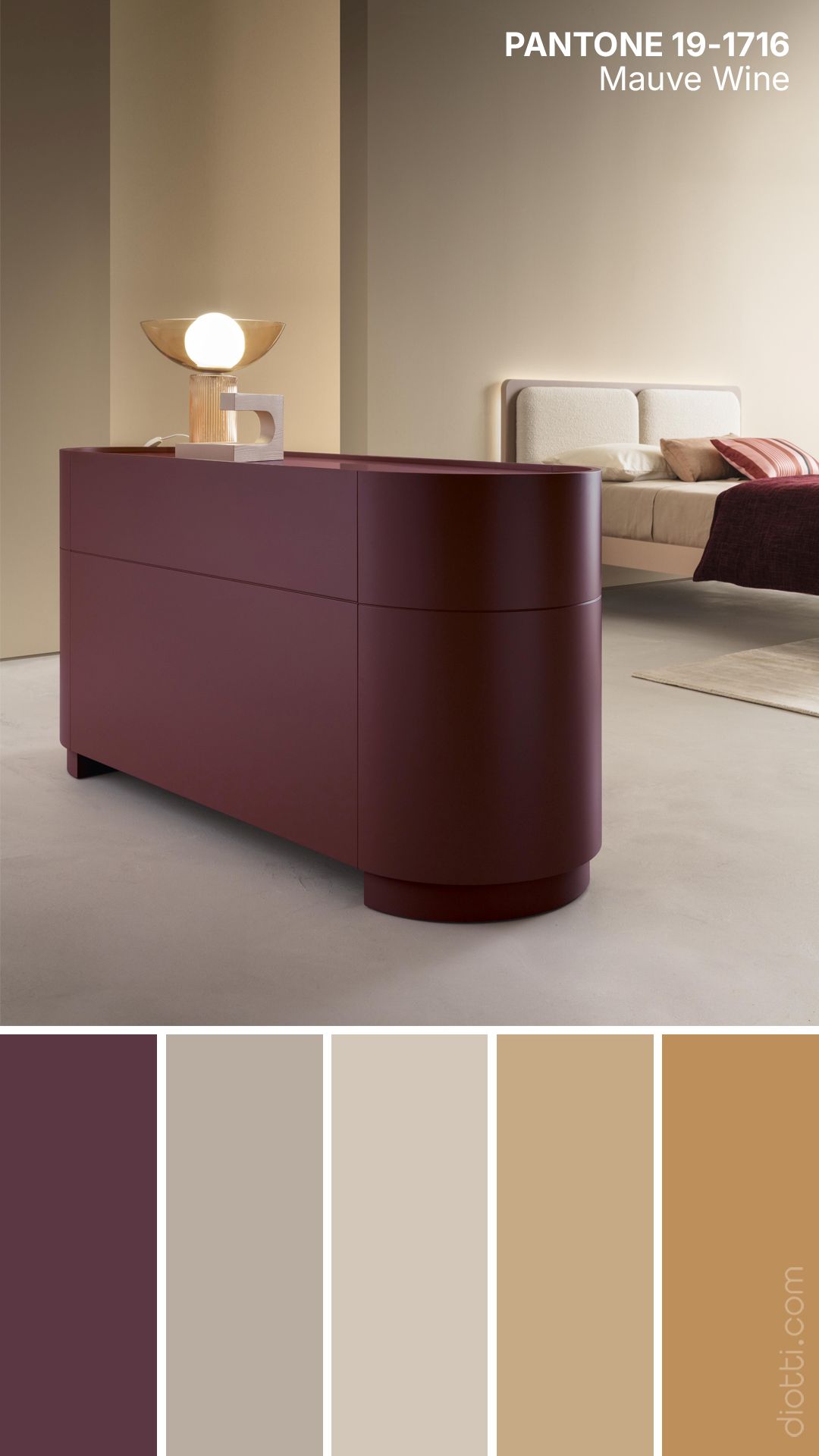 Palette cromatica diotti.com con Mauve Wine di Pantone