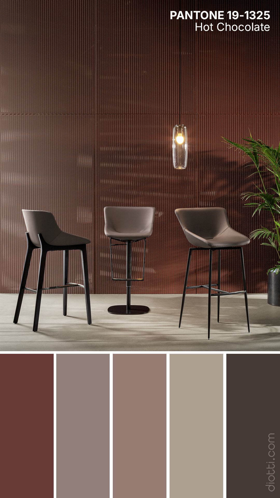 Palette cromatica diotti.com con Hot Chocolate di Pantone