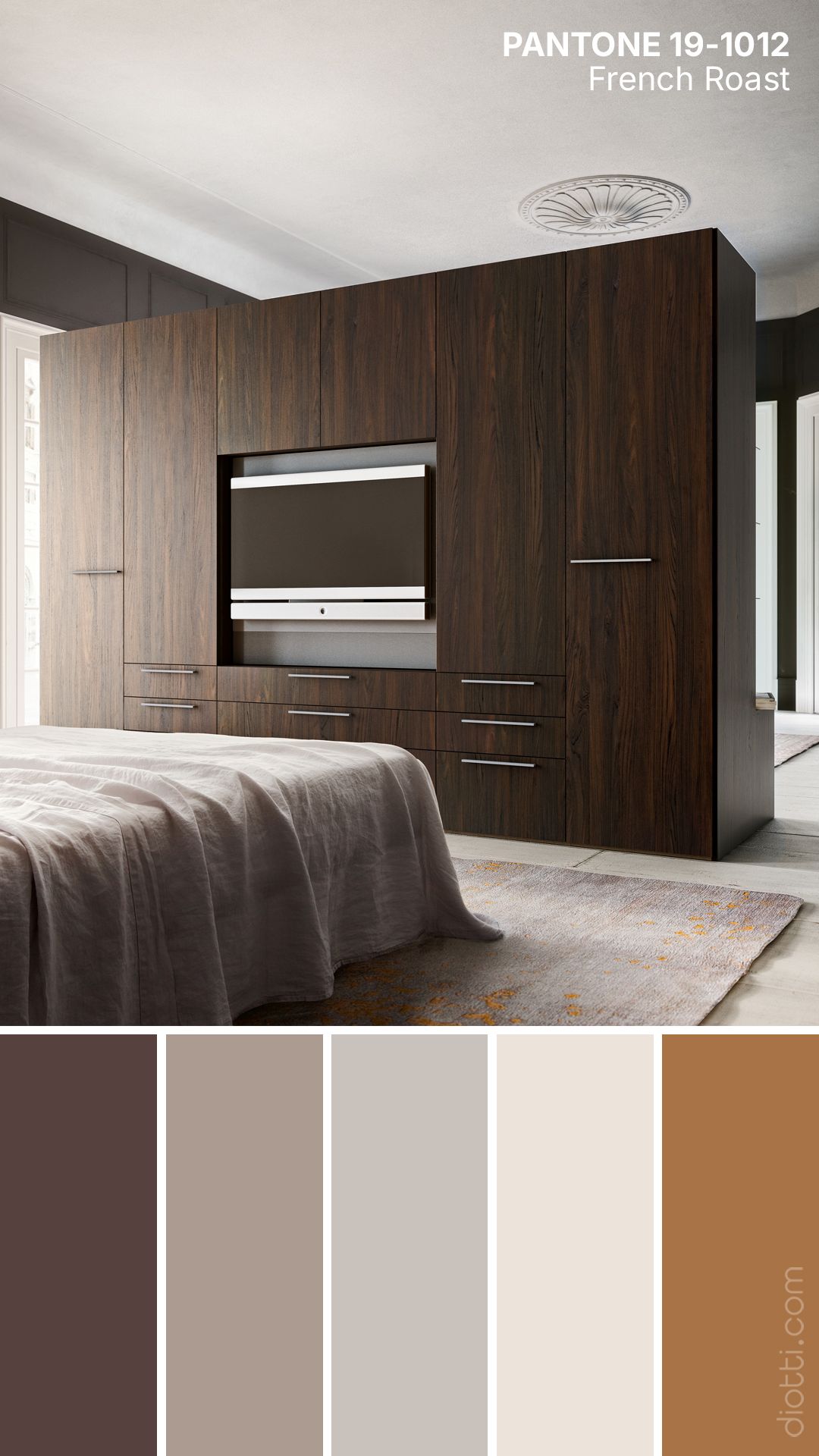 Palette cromatica diotti.com con French Roast di Pantone