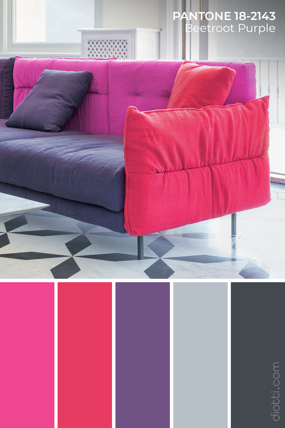 Combinazioni cromatiche Beetroot Purple di diotti.com