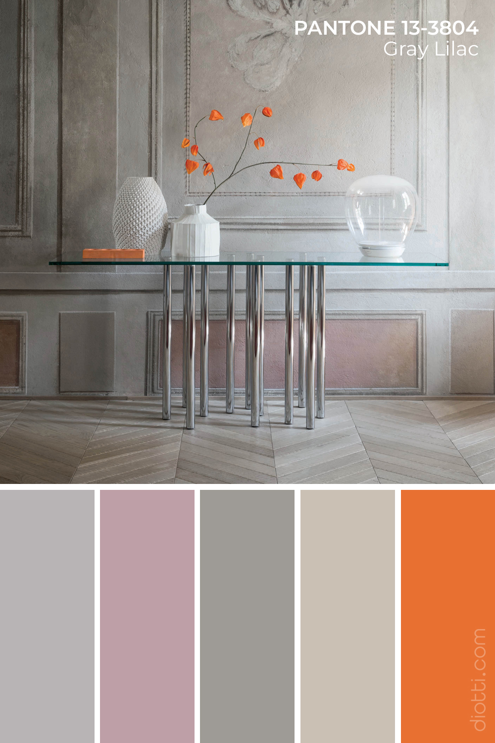 Palette consigliata per Gray Lilac da diotti.com