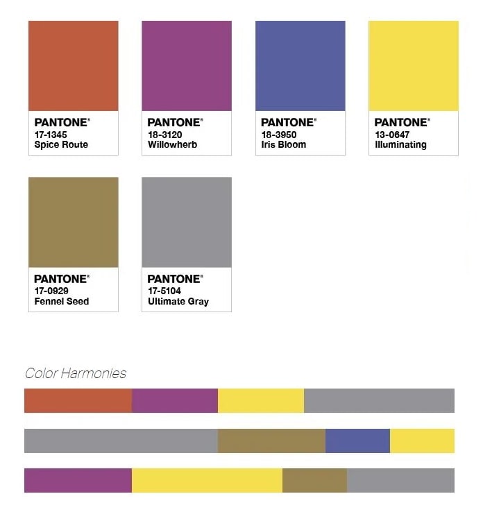 Palette Pantone Intrigue