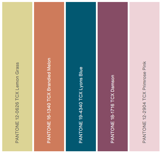 Color trend Pantone della stagione autunno/inverno 2025/2026