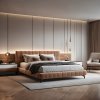 Camera da letto padronale arredata in stile quiet luxury