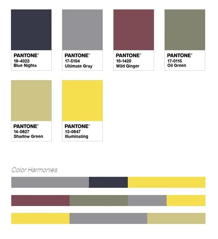 Palette Pantone Sun and Shadow