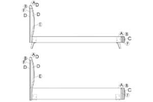 Schema imbottitura letto Cuff di Bonaldo