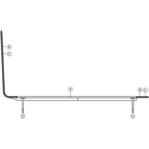 Schema imbottitura letto Thin di Bonaldo