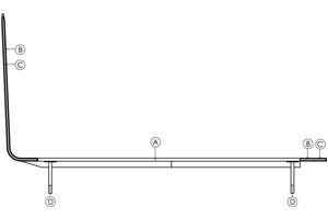 Schema imbottitura letto Thin di Bonaldo