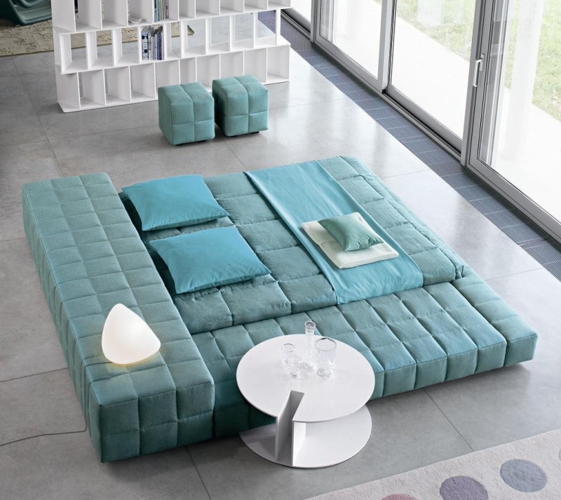 Letto Squaring, particolare letto futon di design