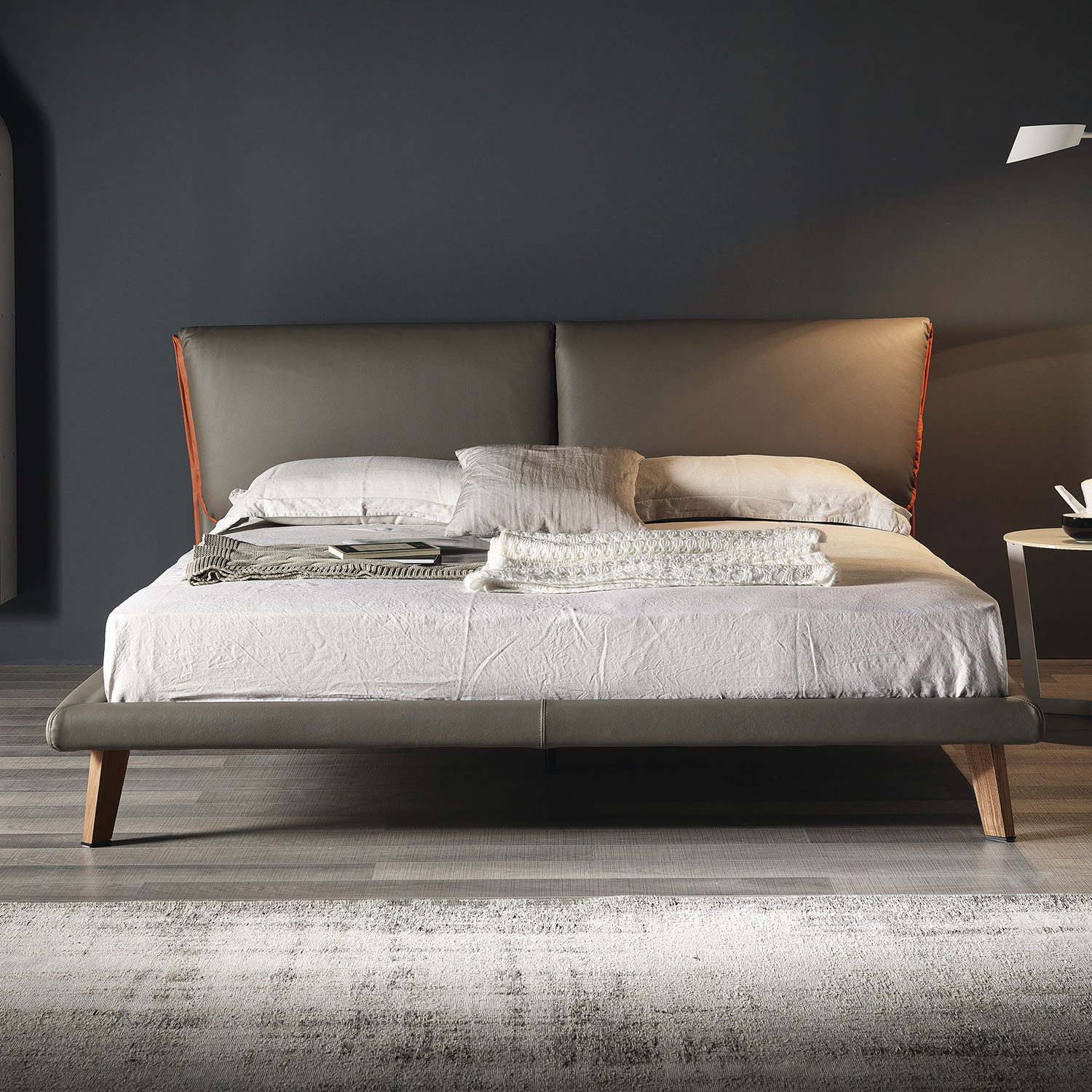 Letto in pelle moderno elegante - Adam