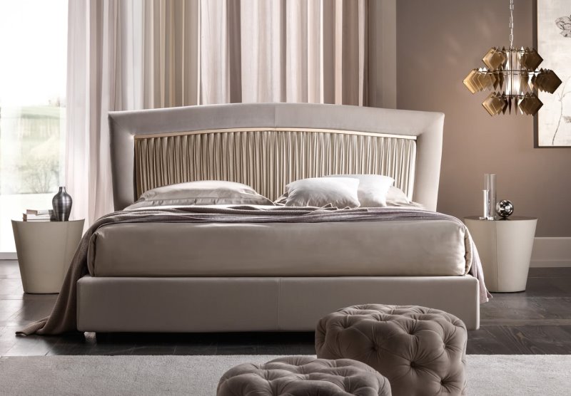 Letto in pelle stile classico - Portofino