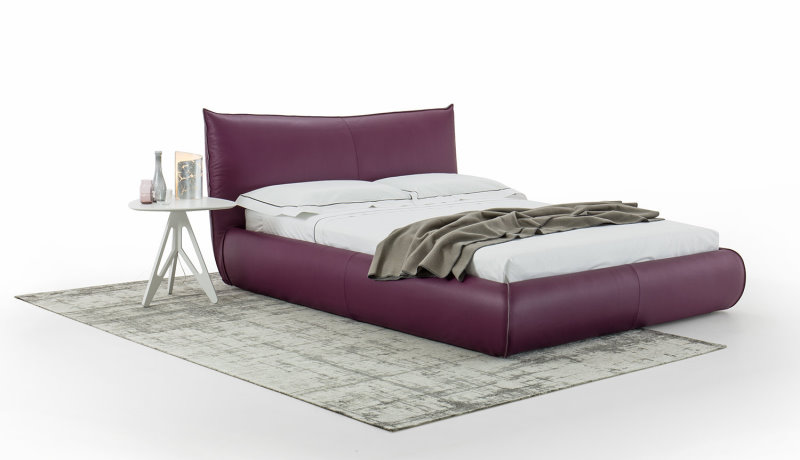 Letto moderno in pelle colorata - Pixel