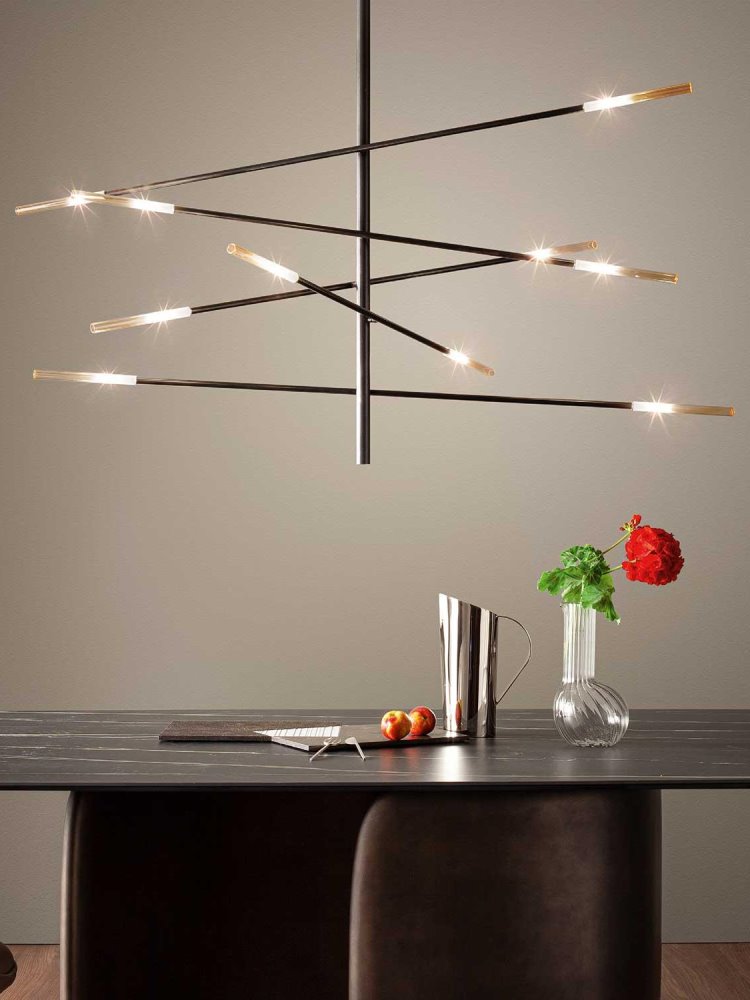 Lampadario tubolare di design | Crossroad di Bonaldo