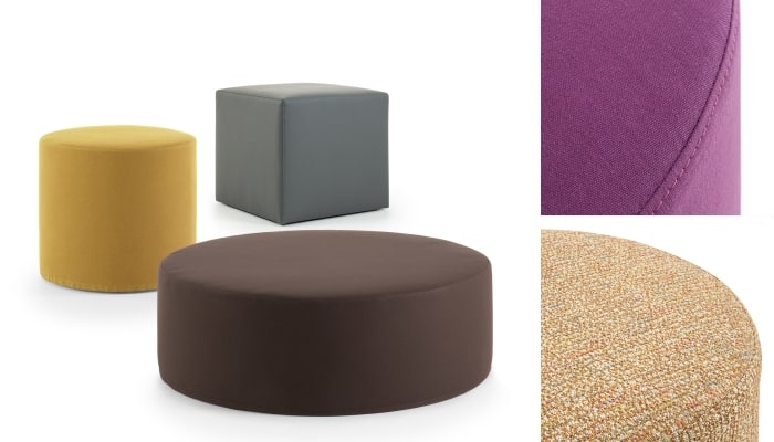 Pouf in tessuto colorato Cherie - collezione diotti.com