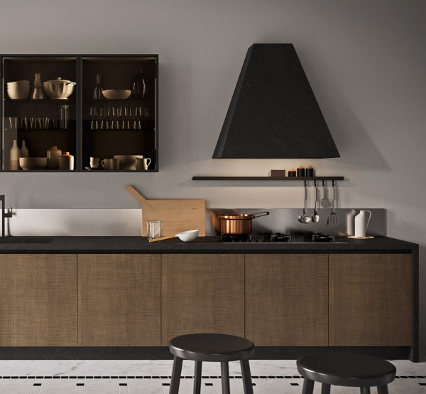 Mobili cucina in legno impiallacciato Mobili cucina in legno impiallacciato