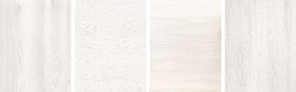 Esempi di finiture di legno bianco per ante cucina