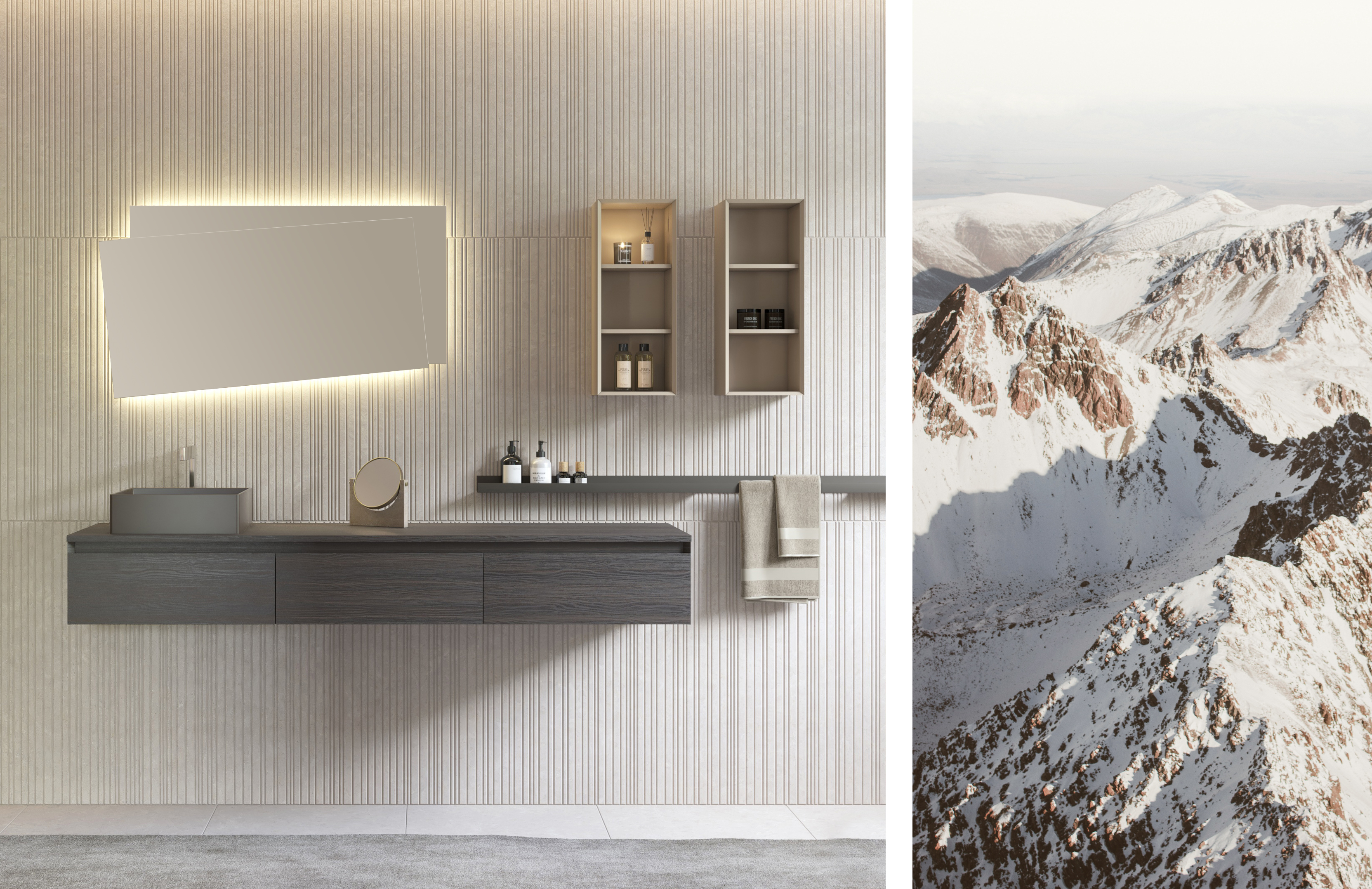 Grande bagno con doccia walk-in