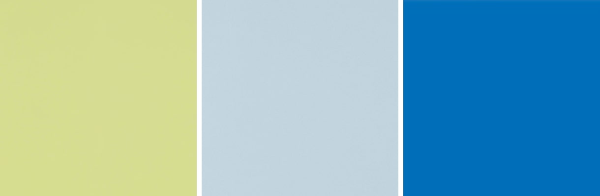 Palette di colori d'accento inseriti nel progetto della camera