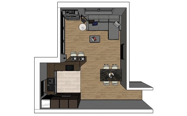 Idee I Nostri Progetti Cucina E Soggiorno In Un Open Space Di 30 Mq Diotti Com