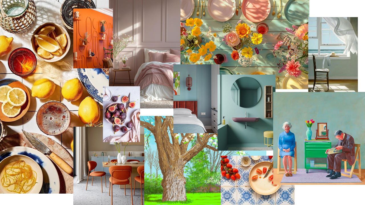 Moodboard per un progetto di riqualificazione di una residenza per anziani