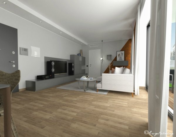 Render: living, zona relax