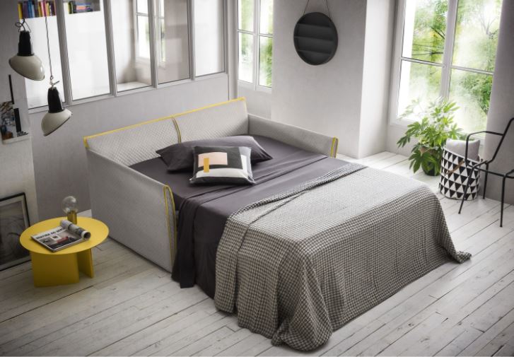 Divano letto dalla linea moderna, in tessuto sfoderabile Brad