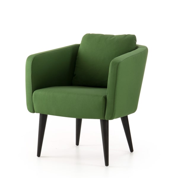 Poltroncina verde e legno Rubina