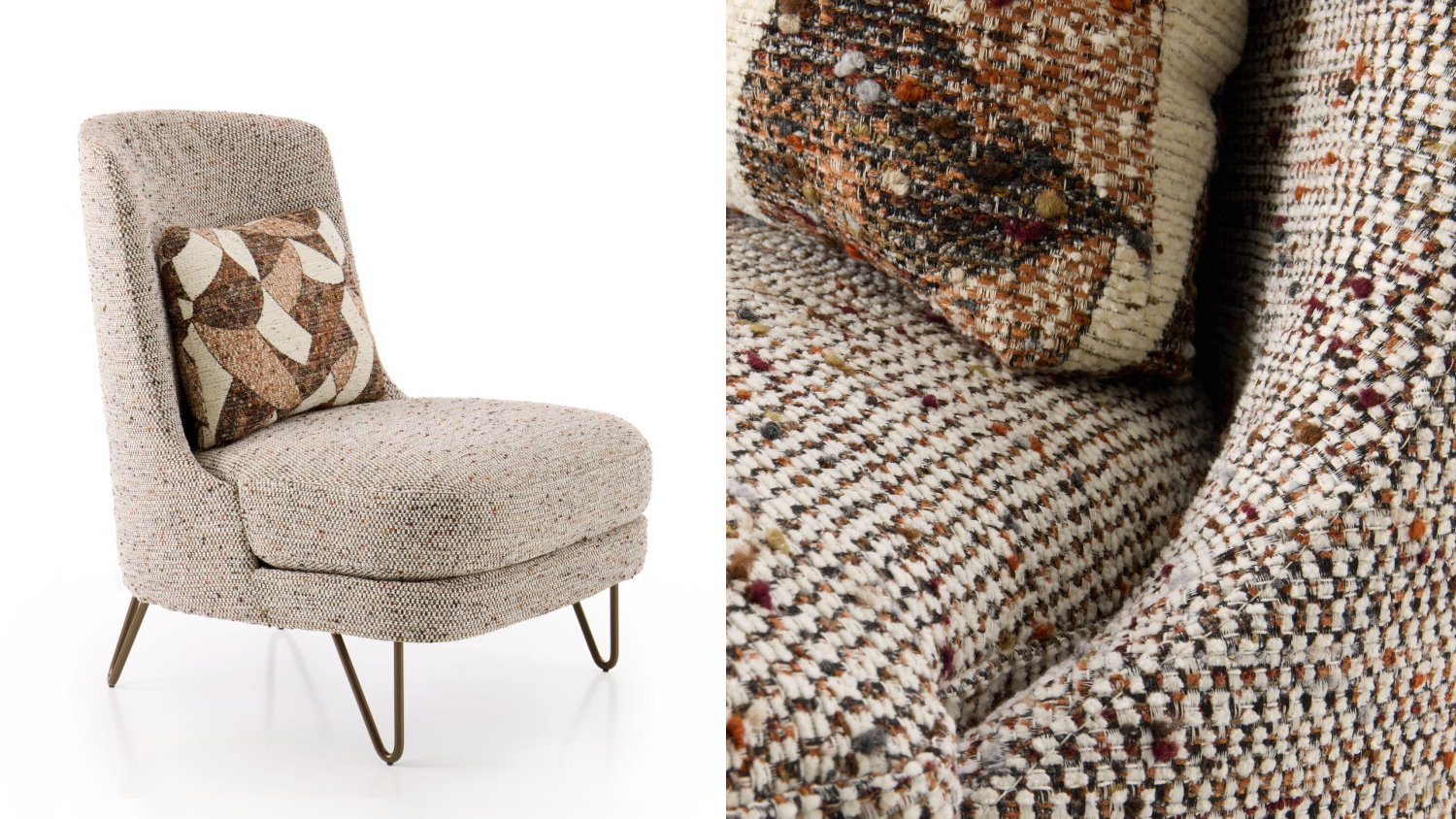 Poltrona in tessuto decorativo boucle | Beatrix