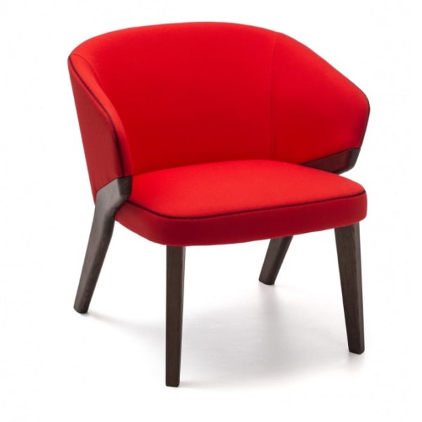 Poltroncina lounge rosso vivo Matilde