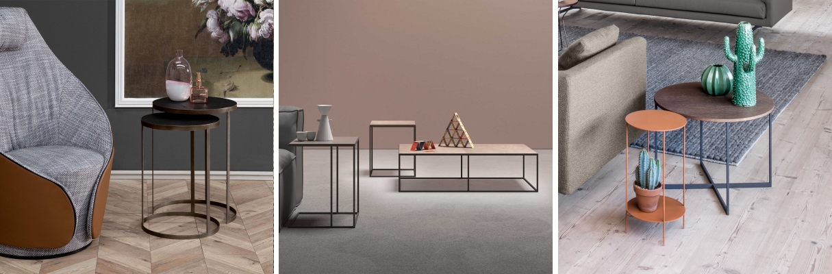 100 x 50 x 50 cm Tavolino da Soggiorno Rettangolare con Ripiano LIFA LIVING Tavolino da Salotto in Metallo Nero Tavolino da Divano Moderno Design 