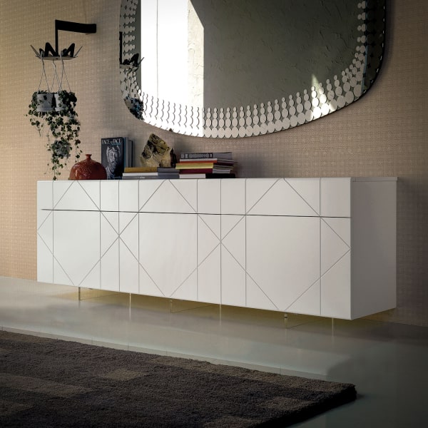 Credenza con piedini trasparenti Tropez