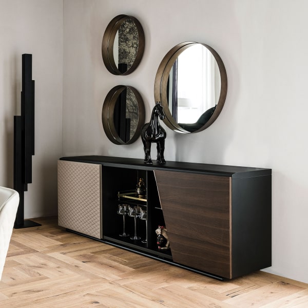 Credenza minimal con vano a giorno Aston