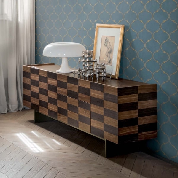 Credenza moderna in legno bicolore Colosseo