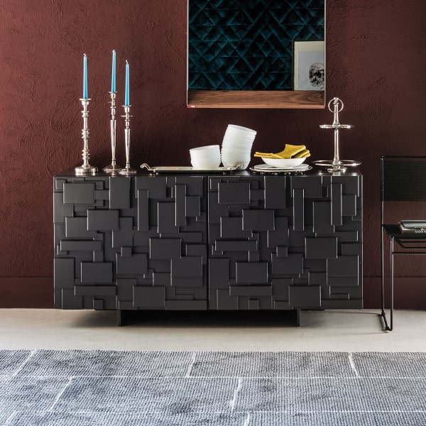 Credenza di design grigio scuro Labyrinth