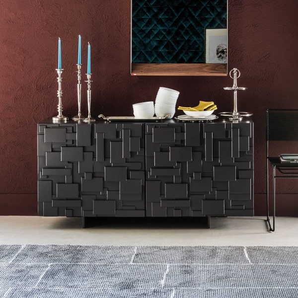 Credenza grigia di design Labyrinth