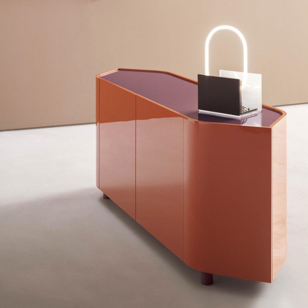 Credenza divisoria laccata colorata Resilient