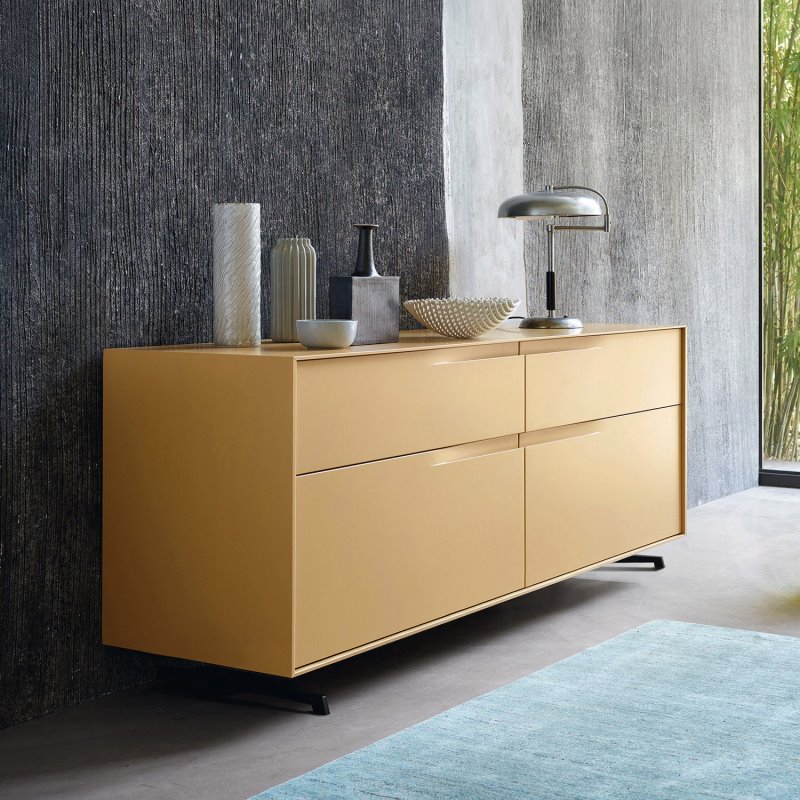 Mobile buffet Maine in laccato colorato con cassetti