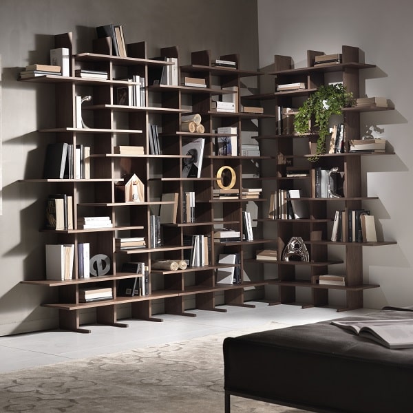 Libreria angolare in legno Queen