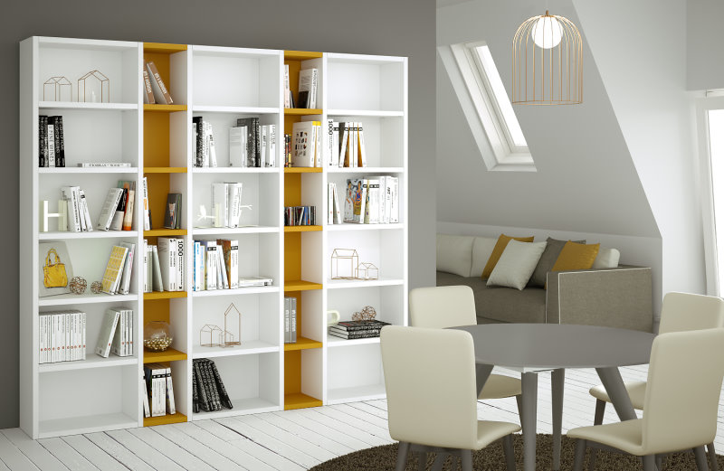 Libreria componibile, dimensioni e colori a scelta - Libreria Almond