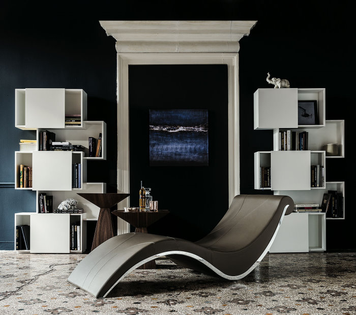 Librerie Piquant + chaise longue Sylvester